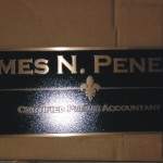 Wide Bronze Plaques, Baton Rouge Accountant’s Office Photo - Greater Baton Rouge Signs