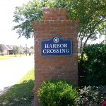 Harbor Crossing HDU Sandblasted Sign