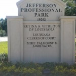 Jefferson Professional Park Nonlit Letters Sign - Greater Baton Rouge Signs