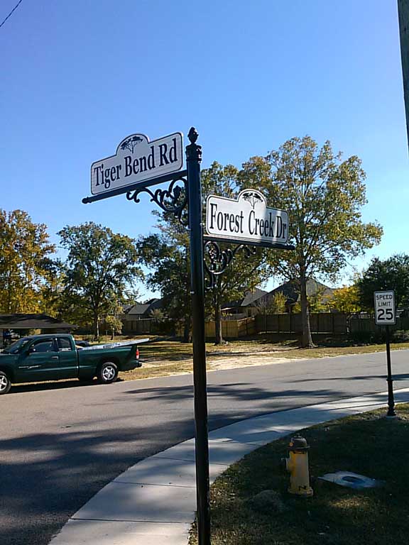 Forest Creek Subdivision - Stop Sign Photo - Greater Baton Rouge Signs